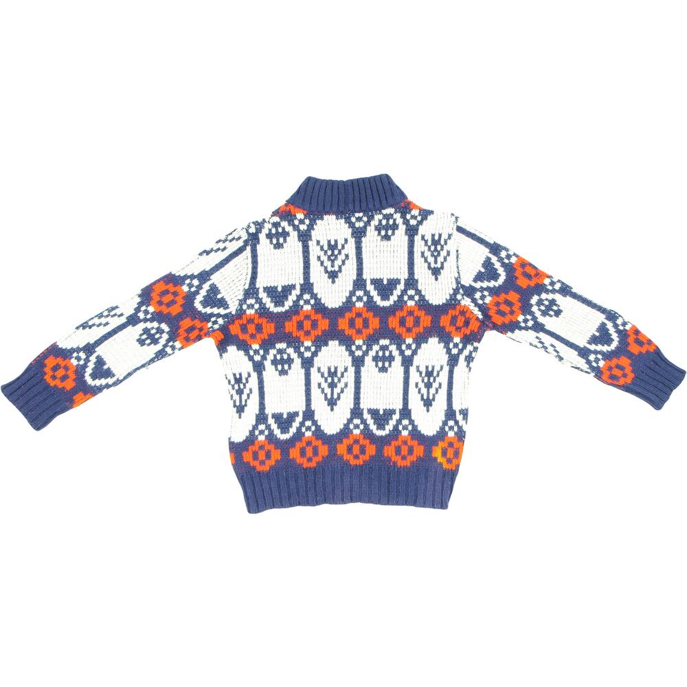 Vintage Boy's Hippie Winter Ski Holiday Novelty Retro Knit Sweater Kids - Picture 2 of 3